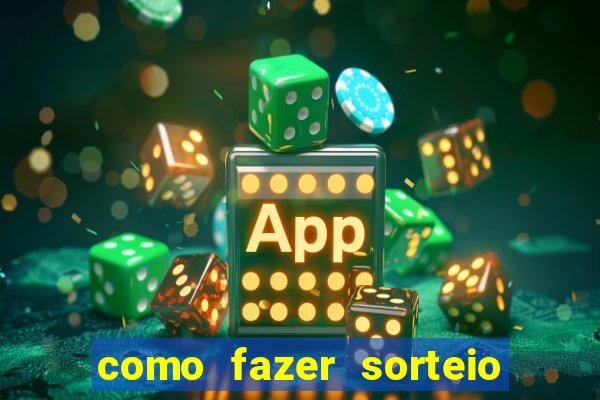 como fazer sorteio de cores online